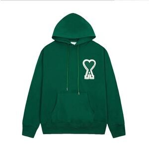 AMI Paris Green Ami De Cœur Logo Hoodie size XS